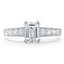 0.75 CT Emerald Cut Solitaire Moissanite Engagement Ring - crownmoissanite