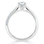 0.75 CT Asscher Shaped Moissanite Solitaire Engagement Ring - crownmoissanite
