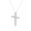 0.17 CT Round Cut Cross Pendant Moissanite Diamond Necklace - crownmoissanite