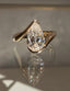 1.0- 2.50 CT Pear Shaped Moissanite Bypass Style Engagement Ring