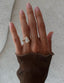 1.0- 2.50 CT Pear Shaped Moissanite Bypass Style Engagement Ring