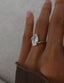 1.0- 2.50 CT Pear Shaped Moissanite Bypass Style Engagement Ring