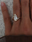 1.0- 2.50 CT Pear Shaped Moissanite Bypass Style Engagement Ring