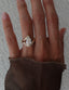 1.0- 2.50 CT Pear Shaped Moissanite Bypass Style Engagement Ring